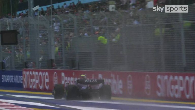 Carlos Sainz produces a great save to avoid a big crash in P1 ahead of the Singapore Grand Prix. 