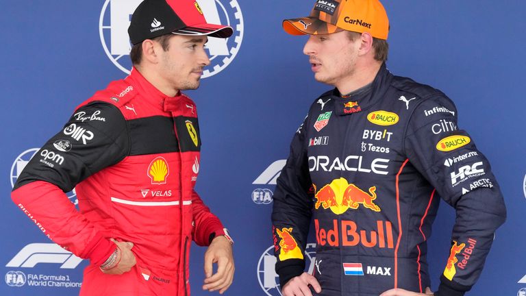 Speaking in Sky F1's season review, commentator David Croft says Max Verstappen raced differently against Charles Leclerc this season compared to versus Lewis Hamilton in 2021