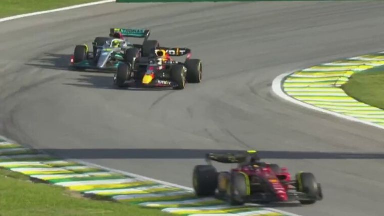 Max Verstappen made contact with Carlos Sainz  towards the end of the Sprint