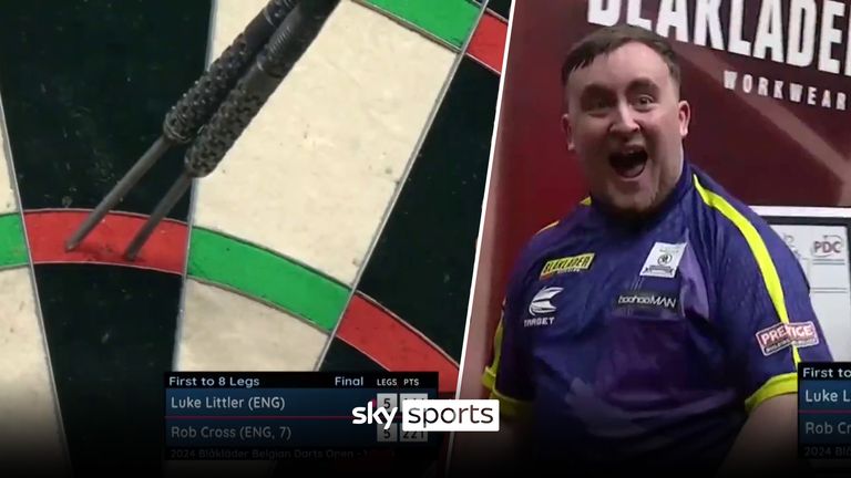 A look at Luke Littler&#39;s nine-darter against Rob Cross in the European Tour final