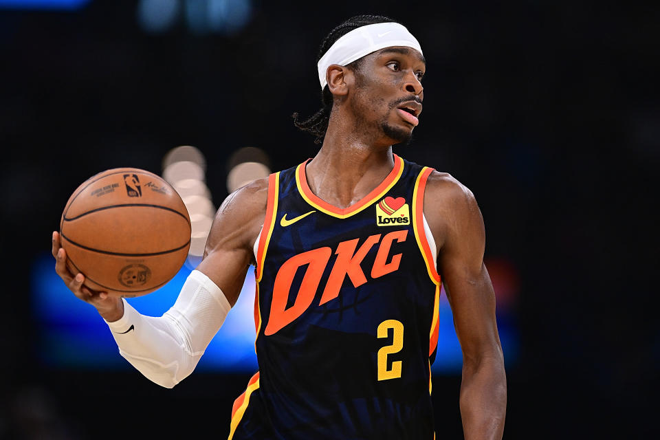 Shai Gilgeous-Alexander and the Oklahoma City Thunder clinched the No. 1 seed in the West. (Photo by Joshua Gateley/Getty Images)