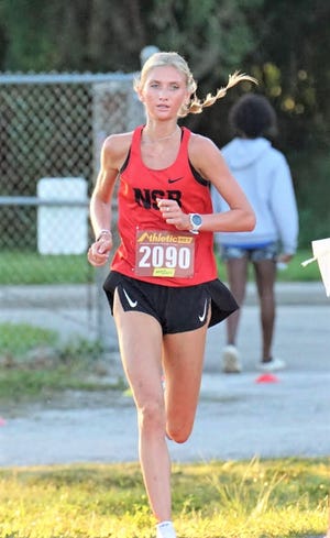 New Smyrna Beach senior Olivia Gardner took first place at the Sebastian River Shark Invitational recording a personal best time of 19:27.31 on Saturday, Oct. 8, 2022. The Barracuda girls won the team event over host Sebastian River.