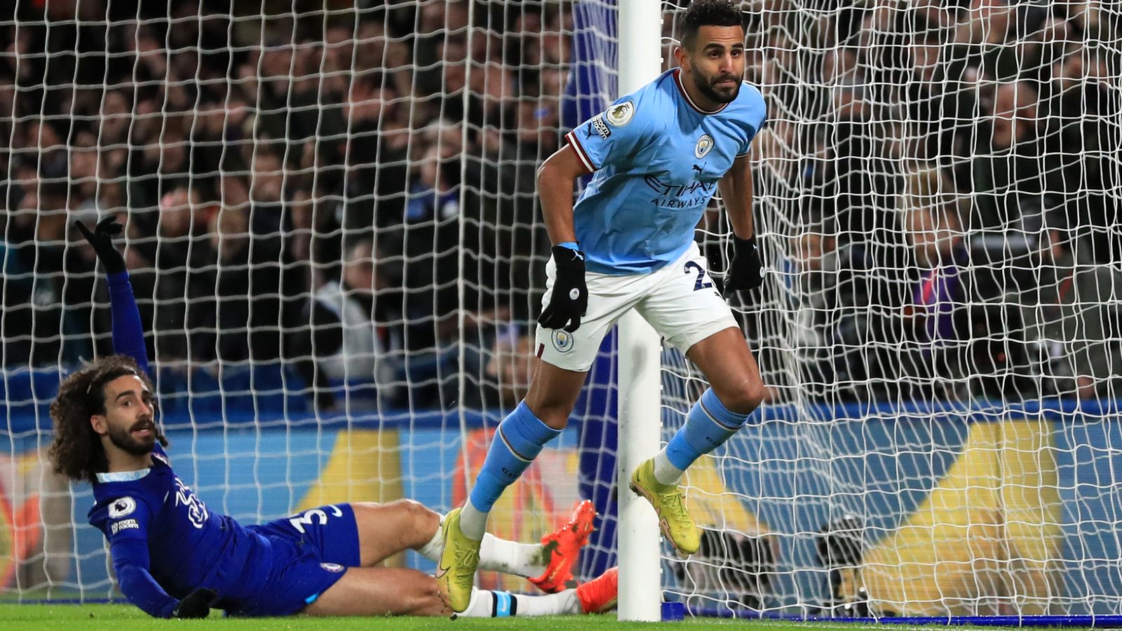 Riyad Mahrez broke the deadlock for Man City in the second half at Stamford Bridge