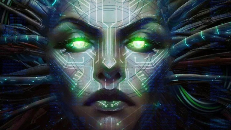 Shodan, the evil AI from System Shock looking all spooky and mean