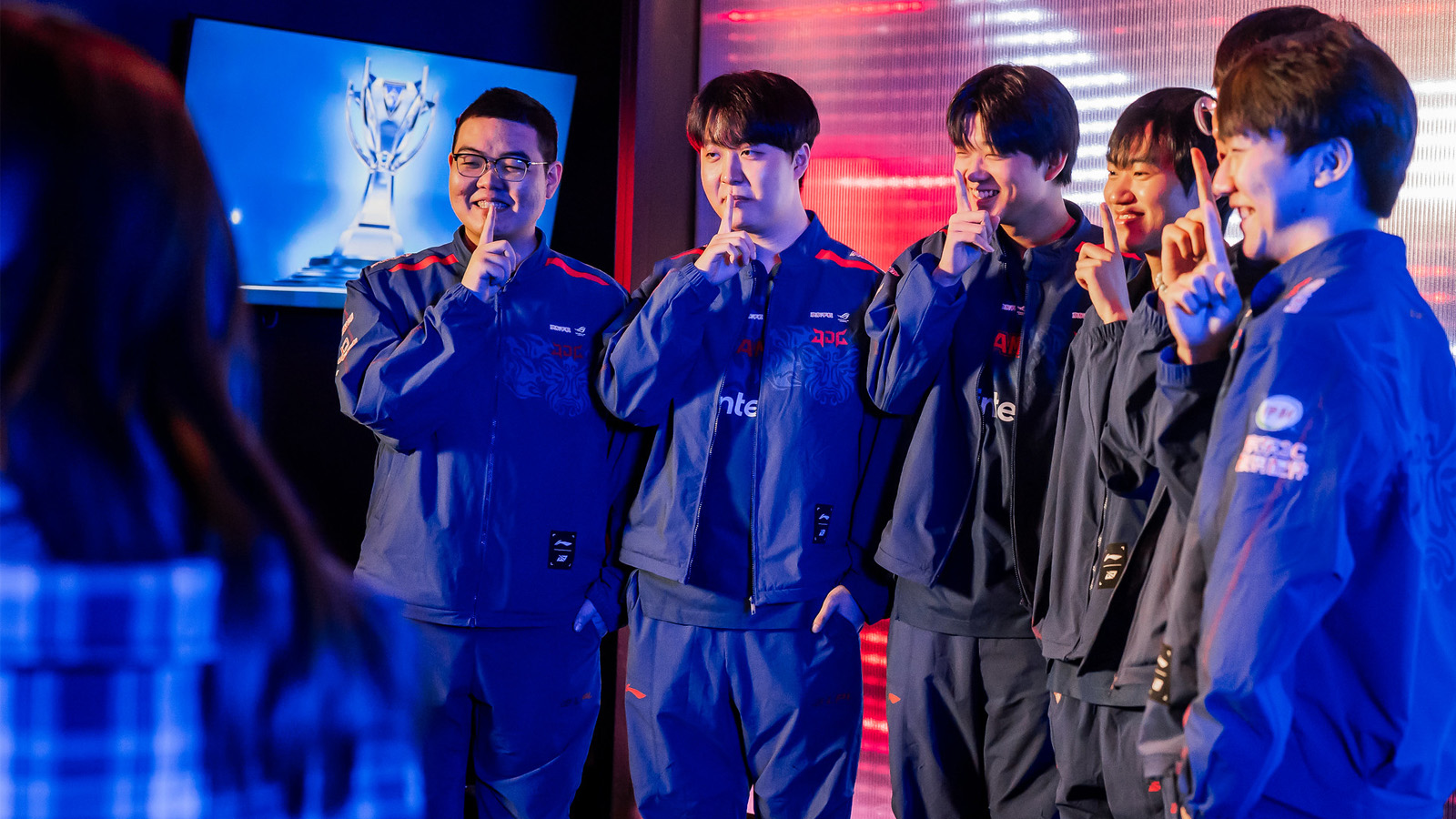 JD Gaming at the League of Legends World Championship 2023 Swiss Media Day on October 16, 2023 in Seoul, South Korea.