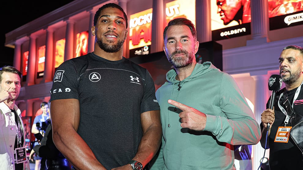 Promoter Eddie Hearn says he will back Anthony Joshua “every day of the week” to beat Tyson Fury