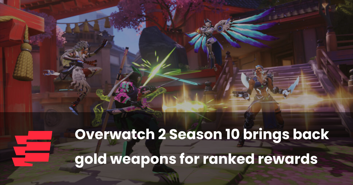 Overwatch 2 Season 10 brings back gold weapons for ranked rewards