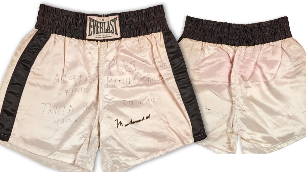 Sotheby's auction for iconic Muhammad Ali shorts could reach $6 million dollars