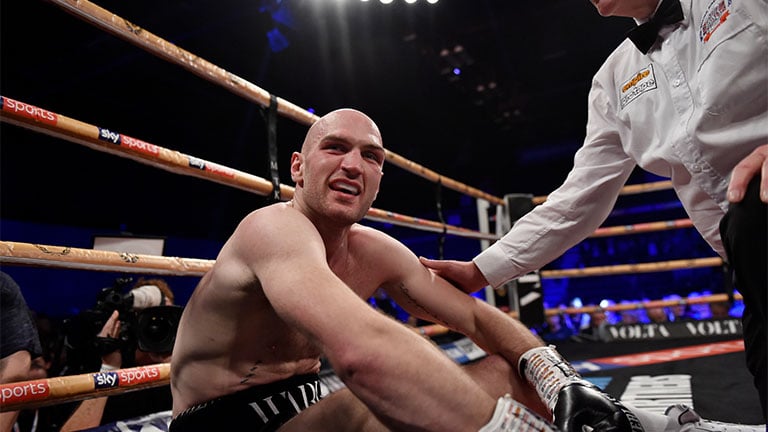 Juergen Uldedaj stops Steven Ward in round five